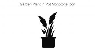 Garden Plant In Pot Monotone Icon In Powerpoint Pptx Png And Editable Eps Format