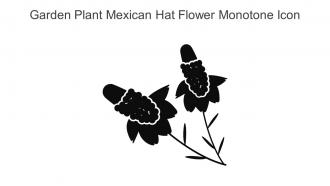 Garden Plant Mexican Hat Flower Monotone Icon In Powerpoint Pptx Png And Editable Eps Format