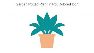 Garden Potted Plant In Pot Colored Icon In Powerpoint Pptx Png And Editable Eps Format