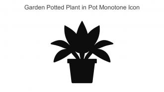 Garden Potted Plant In Pot Monotone Icon In Powerpoint Pptx Png And Editable Eps Format