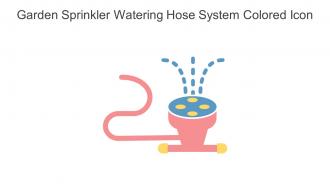 Garden Sprinkler Watering Hose System Colored Icon In Powerpoint Pptx Png And Editable Eps Format