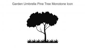 Garden Umbrella Pine Tree Monotone Icon In Powerpoint Pptx Png And Editable Eps Format
