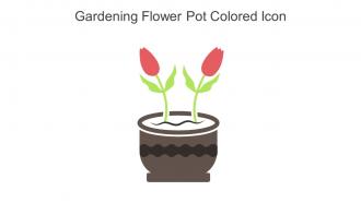 Gardening Flower Pot Colored Icon In Powerpoint Pptx Png And Editable Eps Format