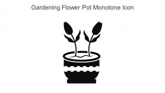 Gardening Flower Pot Monotone Icon In Powerpoint Pptx Png And Editable Eps Format