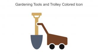 Gardening Tools And Trolley Colored Icon In Powerpoint Pptx Png And Editable Eps Format