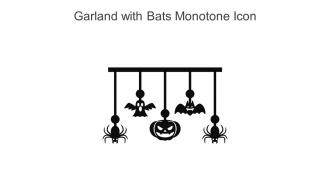 Garland With Bats Monotone Icon In Powerpoint Pptx Png And Editable Eps Format