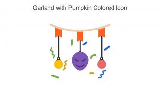 Garland With Pumpkin Colored Icon In Powerpoint Pptx Png And Editable Eps Format