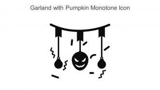 Garland With Pumpkin Monotone Icon In Powerpoint Pptx Png And Editable Eps Format