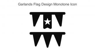 Garlands Flag Design Monotone Icon In Powerpoint Pptx Png And Editable Eps Format
