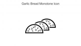 Garlic Bread Monotone Icon In Powerpoint Pptx Png And Editable Eps Format