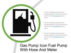 Gas pump icon fuel pump with hose and meter