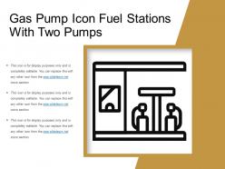 Gas pump icon fuel stations with two pumps