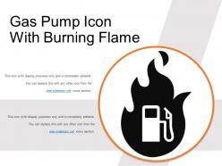 Gas pump icon with burning flame