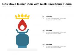 Gas stove burner icon with multi directional flame
