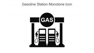 Gasoline Station Monotone Icon In Powerpoint Pptx Png And Editable Eps Format