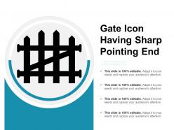 Gate icon having sharp pointing end