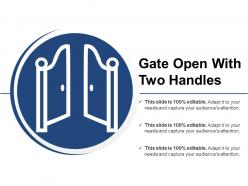 Gate open with two handles