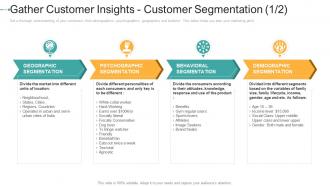 Gather customer insights customer segmentation units ppt pictures
