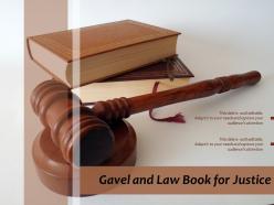 Gavel and law book for justice