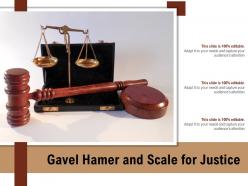Gavel hamer and scale for justice