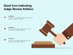 Gavel icon indicating judge review petition