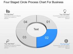 Gb four staged circle process chart for business powerpoint template