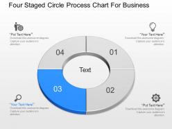 Gb four staged circle process chart for business powerpoint template