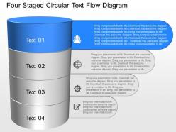 Gb four staged circular text flow diagram powerpoint template