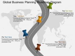 Gb global business planning roadmap diagram flat powerpoint design
