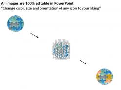 Gb sphere made with puzzles powerpoint template