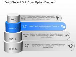 Gc four staged coil style option diagram powerpoint template