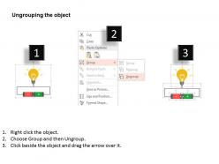 Gd bulb connected with battery positive and negative flat powerpoint design