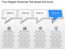 Gd four staged horizontal text boxes and icons powerpoint template
