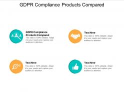 Gdpr compliance products compared ppt powerpoint presentation model graphics example cpb