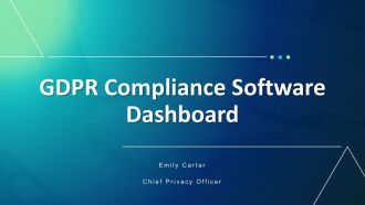 GDPR Compliance Software Dashboard PPT Presentation VA