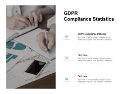 Gdpr compliance statistics ppt powerpoint presentation outline design ideas cpb