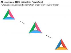 Ge triangle of puzzle and icons flat powerpoint design