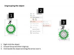 Gear and clock diagram for time management powerpoint template