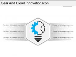 Gear and cloud innovation icon
