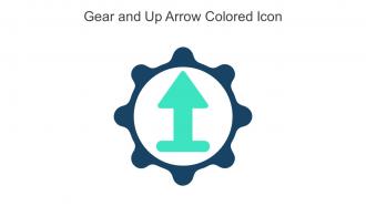 Gear And Up Arrow Colored Icon In Powerpoint Pptx Png And Editable Eps Format