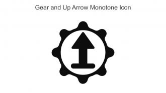 Gear And Up Arrow Monotone Icon In Powerpoint Pptx Png And Editable Eps Format