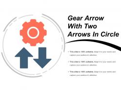 Gear arrow with two arrows in circle