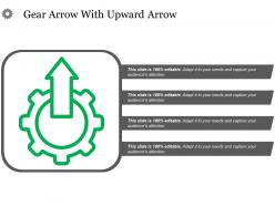 Gear arrow with upward arrow