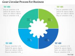 Gear circular process for business flat powerpoint design