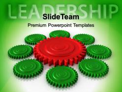 Gear Cogs Powerpoint Templates Gears Leadership Teamwork Ppt Layouts