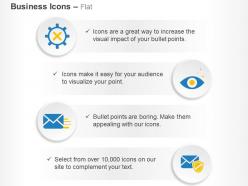 Gear Cross Vision Email Secured Mail Ppt Icons Graphics