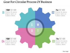 Gear for circular process of business flat powerpoint design