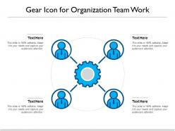 Gear icon for organization team work