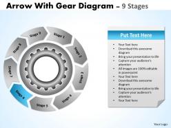 41267153 style variety 1 gears 9 piece powerpoint presentation diagram infographic slide