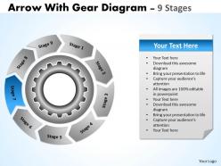 41267153 style variety 1 gears 9 piece powerpoint presentation diagram infographic slide